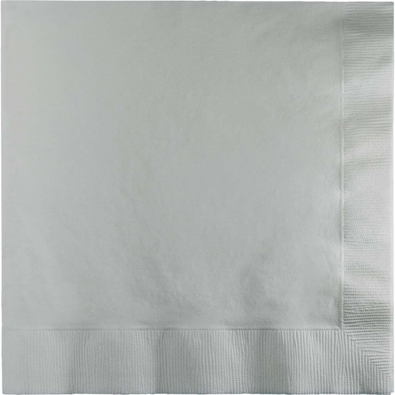 Party Central 2-Ply Disposable Luncheon Napkins - 6.5" - Shimmering Silver - Club Pack of 600